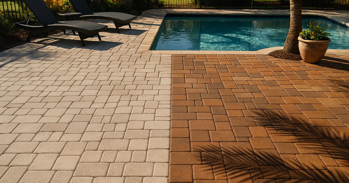 Why pool pavers fade on the Gulf Coast - and what sealing can actually do