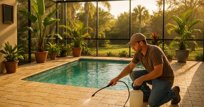 Why travertine pool decks need a different sealer than concrete pavers